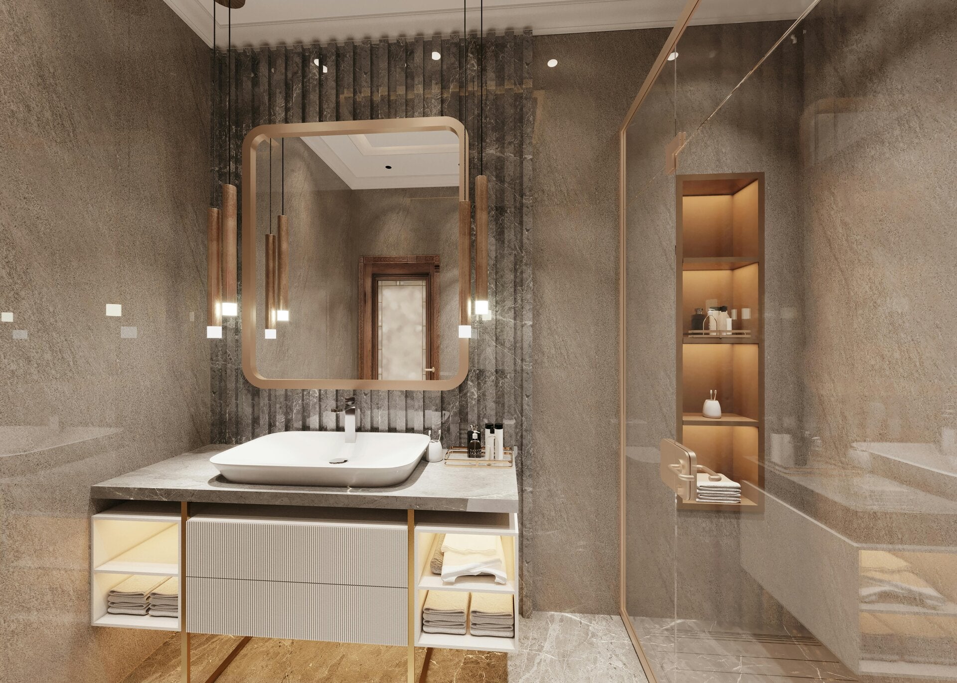 Luxury bathroom interior